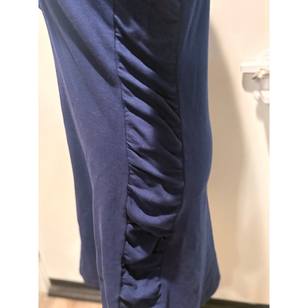 Tommy Bahama Side Shirred Collared Polo Dress Size Medium Navy Blue Short Sleeve - Picture 4 of 7